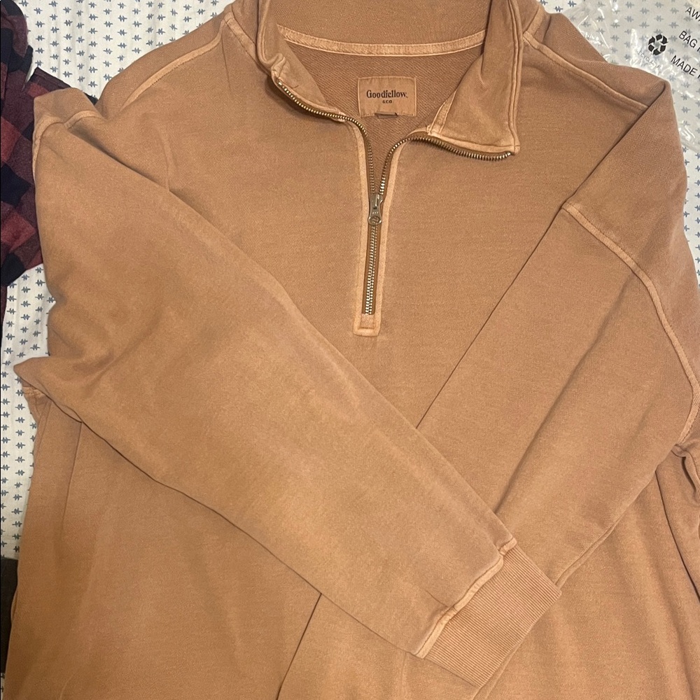 Goodfellow & Co Men's Camel Zip-Up Sweater